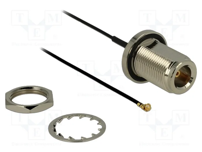 DeLOCK Cable coaxial de 0,13 m con conectores N Buchse y MHF/U.FL