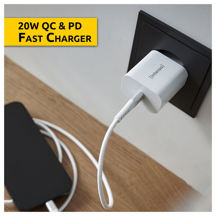 Intenso Power Adapter W20C Blanco 1x USB-C 20W Intenso Power Adapter W20C Blanco 1x USB-C 20W