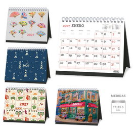 Senfort Calendario de Sobremesa Decorado Mensual 2027 Surtido 170x135 mm