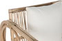 DKD Home Decor Sillón de Ratán con Cojines de Algodón Natural