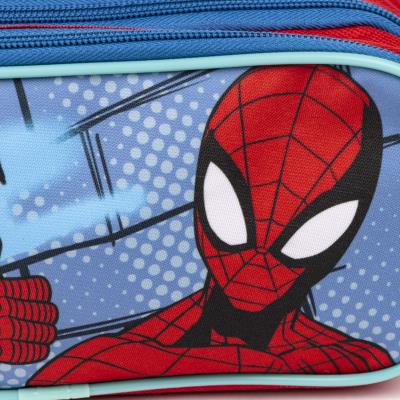 Estuche Portatodo 2 Compartimentos Spiderman Azul