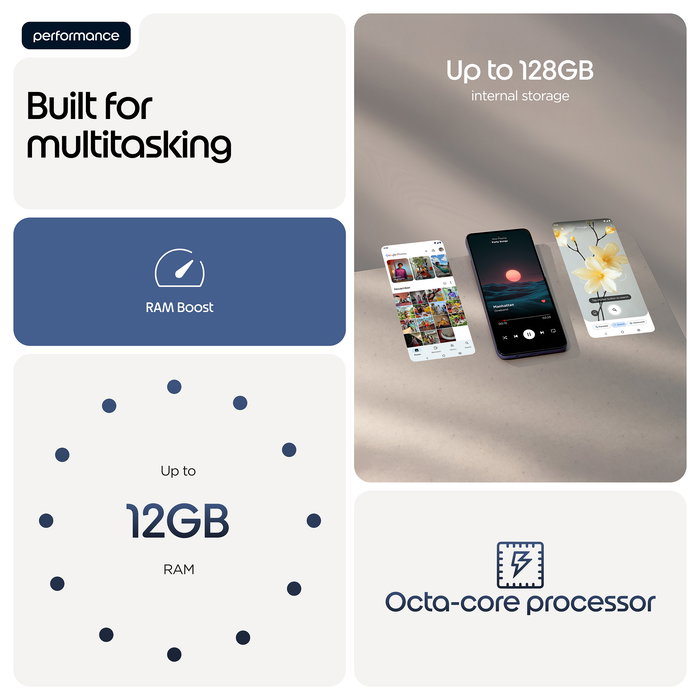 Motorola Moto G17 Smartphone 4G 128 GB 4 GB RAM Pantalla 6.72" Android 15 Cámara 50 MP Batería 5200 mAh Color Púrpura Evening Blue