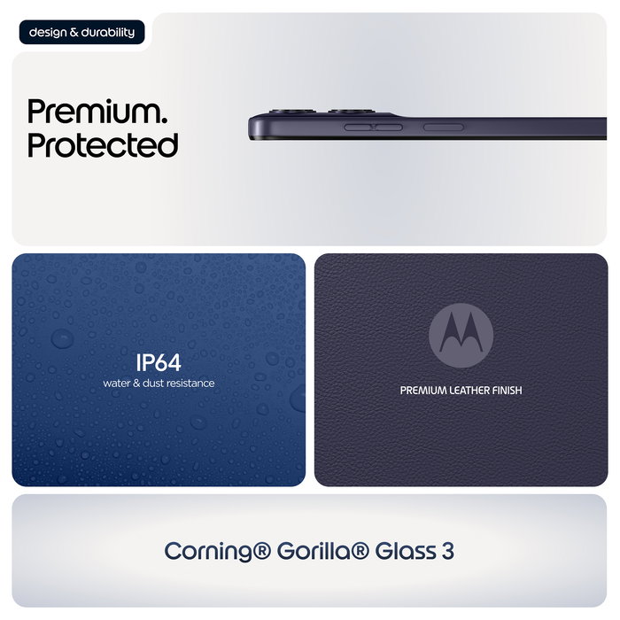 Motorola Moto G17 Smartphone 4G 128 GB 4 GB RAM Pantalla 6.72" Android 15 Cámara 50 MP Batería 5200 mAh Color Púrpura Evening Blue