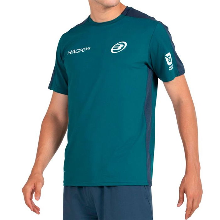 Camiseta de Manga Corta Hombre Bullpadel Paquito 25I 053 Azul Pádel