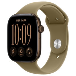 Apple Watch Series 12 46mm Dunkelbronze Aluminium Cellular con Sport Band Oliva M/L