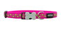 Collar Rd Style Stars Lime On Hot Pink 12 mm X 20-32 cm (Set de 10)