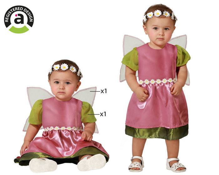 Disfraz Hada Rosa con Alas para Bebé Niña 6-12 Meses - Vestido Corto Disfraz Hada Rosa con Alas para Bebé Niña 6-12 Meses - Vestido Corto