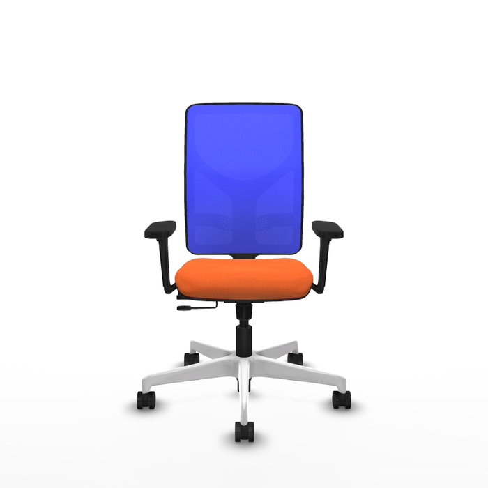 PIQUERAS Y CRESPO Silla de oficina Motilla Naranja y Azul