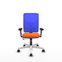 PIQUERAS Y CRESPO Silla de oficina Motilla Naranja y Azul