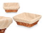 Kipit Cesta Cuadrada Mimbre Madera Natural 23x9x23 cm (Set de 36)