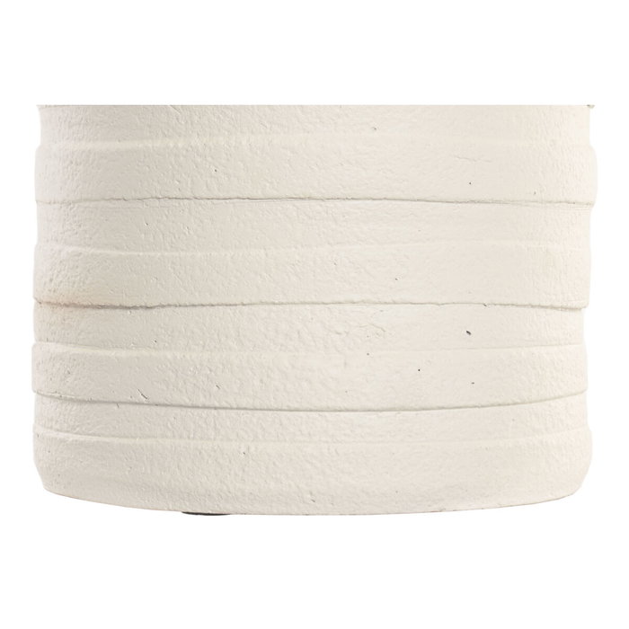 DKD Home Decor Jarrón de Terracota y Ratán con Asas Blanco y Marrón Claro DKD Home Decor Jarrón de Terracota y Ratán con Asas Blanco y Marrón Claro