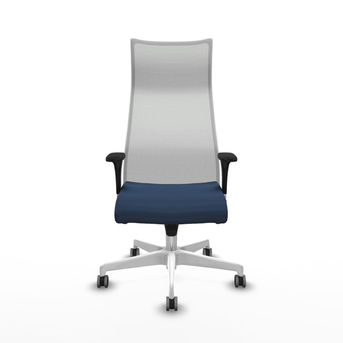 PIQUERAS Y CRESPO Sillón Albacete con mecanismo Sincro, azul marino y blanco PIQUERAS Y CRESPO Sillón Albacete con mecanismo Sincro, azul marino y blanco