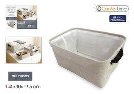 Inde Cesta de Almacenaje Rectangular, 40 x 30 x 19.5 cm, para Organización en el Hogar (12 Unidades)