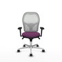 PIQUERAS Y CRESPO Silla de oficina Jorquera con mecanismo Sincro, Morado y Blanco