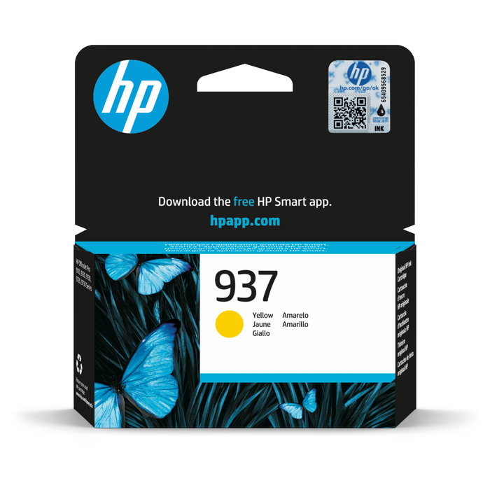 HP 4S6W4NE Nº 937 Tinta Toner Amarillo para Impresoras HP 4S6W4NE Nº 937 Tinta Toner Amarillo para Impresoras
