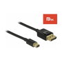 DeLOCK Cable Mini DisplayPort a DisplayPort 8K 60Hz 1m DP 1.4 Certificado 32.4 Gbit/s 7680x4320