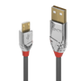 Lindy Cable USB 2.0 Type A a Micro-B Cromo Line 5m Gris