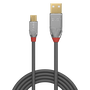 Lindy Cable USB 2.0 Type A a Micro-B Cromo Line 5m Gris
