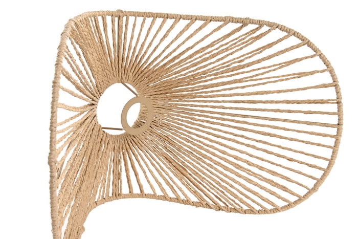 DKD Home Decor Set de 3 Pantallas de Fibra y Metal Marrón Natural 66x50x35 cm