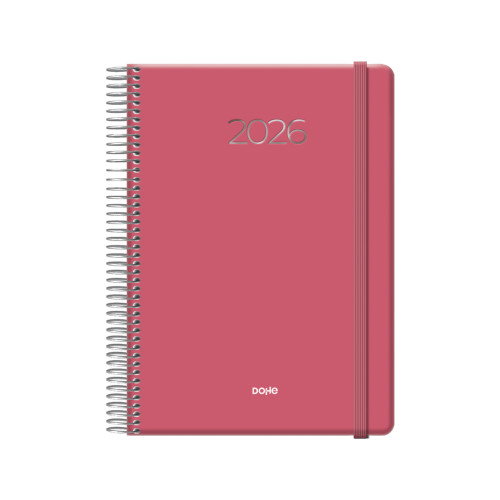Agenda Anual (2026) Dohe Denver Espiral Tapa Extra Con Goma 150X210 D/P Rosa
