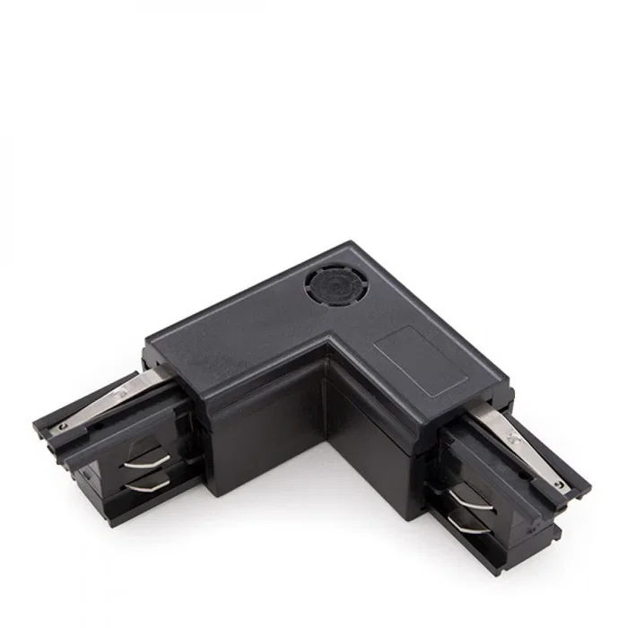 Conector L Carril Trifásico Negro Conector L Carril Trifásico Negro