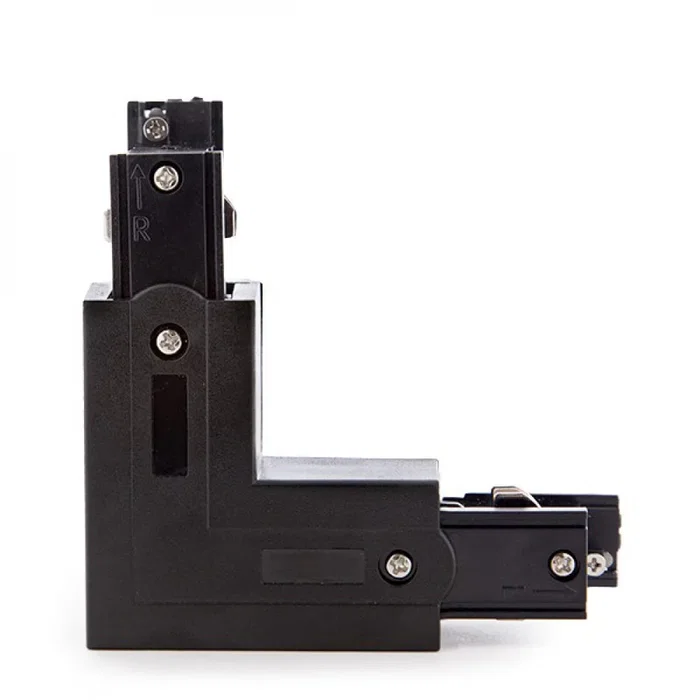 Conector L Carril Trifásico Negro Conector L Carril Trifásico Negro