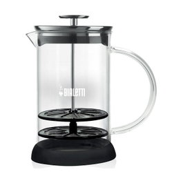 Bialetti 0004410 Cappuccinatore Espumador de Leche para Microondas, Vidrio Borosilicato, 500ml