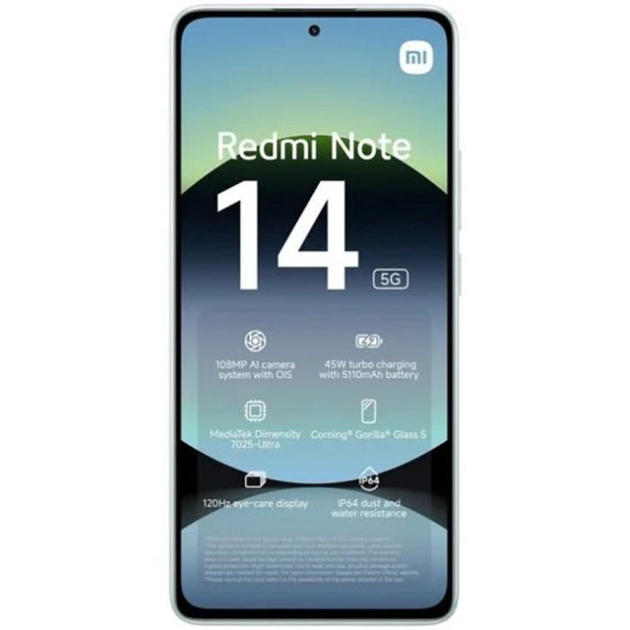 Xiaomi Redmi Note 14 5G Movil 108 MP Pantalla 6,67" 5110 mAh Carga Rápida 45W