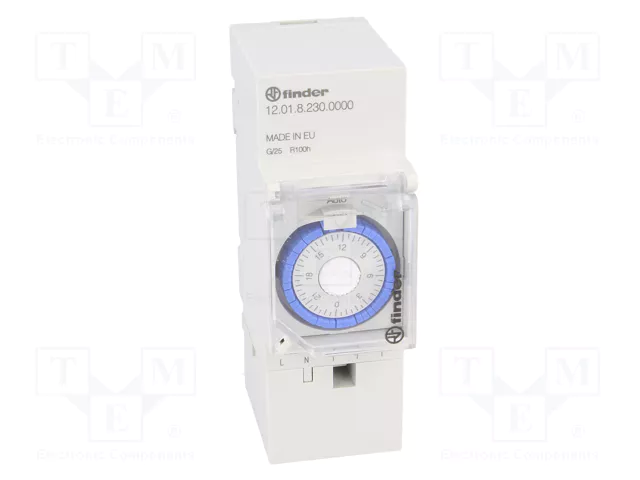 FINDER Programador de tiempo analógico SPDT 250VAC/16A