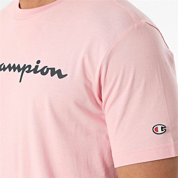 Camiseta de Manga Corta Hombre Champion Crewneck Rosa