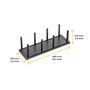 Emuca Portaplatos vertical Orderbox para cajón, 159x468mm, Aluminio y Plástico, Gris antracita