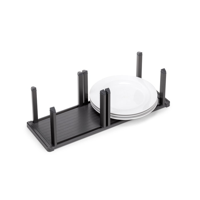 Emuca Portaplatos vertical Orderbox para cajón, 159x468mm, Aluminio y Plástico, Gris antracita