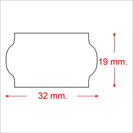 Etiquetas De Precios Meto Nº1 Adh.Removible 32X19 Mm Blanca Rollo 1.000 Uds. (Set de 30)