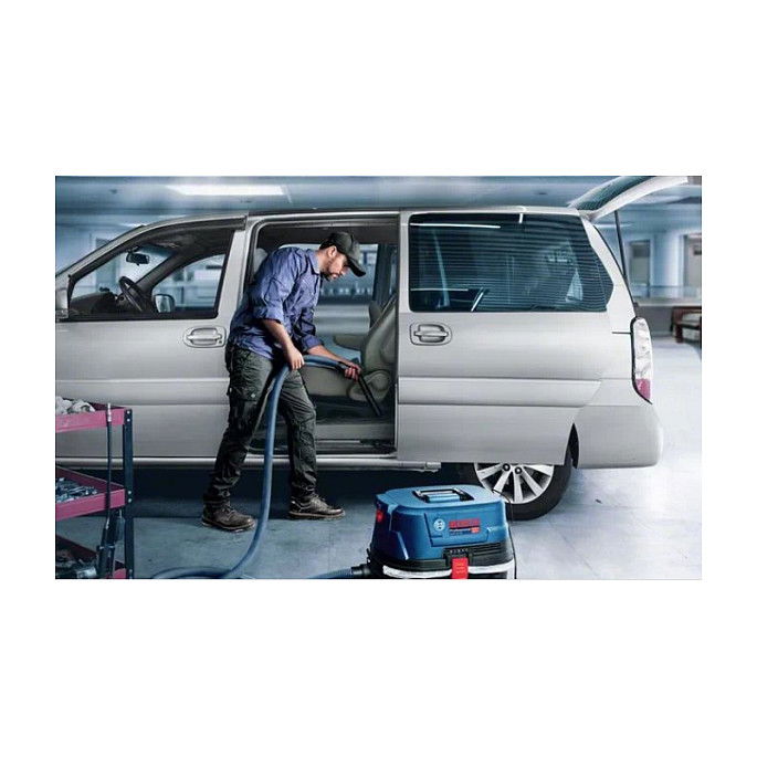 Bosch GAS 12-25 PL Aspiradora de Tambor 1250W Seca y Húmeda 21L Filtro HEPA 13 - Negro/Azul