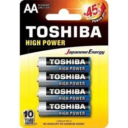 Toshiba R6AT BL4 Pack de 4 Pilas AA Alcalinas 1.5V High Power