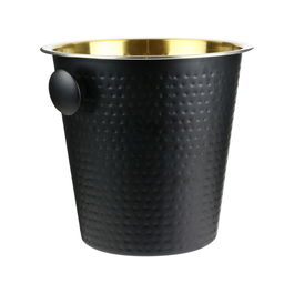 Totally Addict Cubitera Martilleado Make A Wish, Acero Inoxidable, Negro Mate, h.13,5 cm