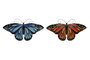 DKD Home Decor Decoración de Pared de Metal Mariposa Surtido de 2 Unidades