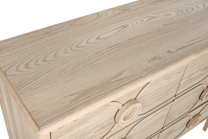DKD Home Decor Cómoda de Abeto y MDF Natural con 6 Cajones
