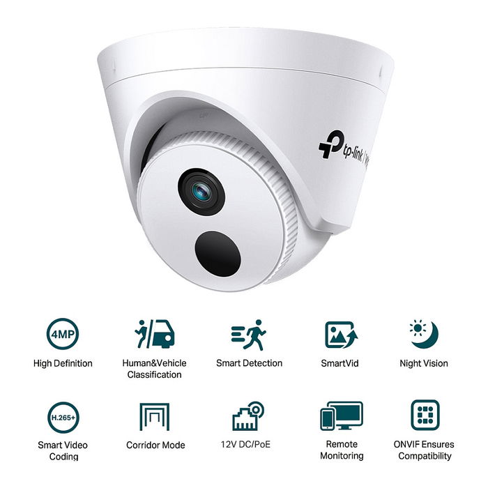 TP-LINK Cámara de vigilancia VIGI C440I(2.8mm) Blanco, 1080P, IP67, Detección humana, Audio bidireccional