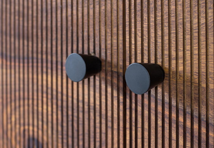 GINER Y COLOMER Consola de Madera de Palisandro y Metal Marrón, 90x40x80 cm