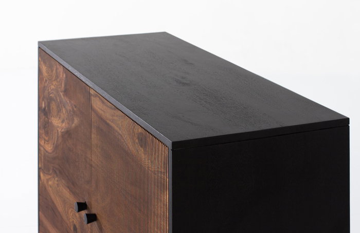 GINER Y COLOMER Consola de Madera de Palisandro y Metal Marrón, 90x40x80 cm