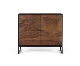 GINER Y COLOMER Consola de Madera de Palisandro y Metal Marrón, 90x40x80 cm