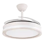 Bandido Ventilador DC 4 Aspas 107d Blanco 59W Verano-Invierno Control Remoto Temporizador 3500-4000-6500K 5900lm