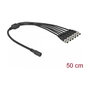 DeLOCK 86591 Cable divisor de CC 5,5 x 2,1 mm 1 x hembra a 6 x macho atornillable