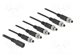 DeLOCK 86591 Cable divisor de CC 5,5 x 2,1 mm 1 x hembra a 6 x macho atornillable