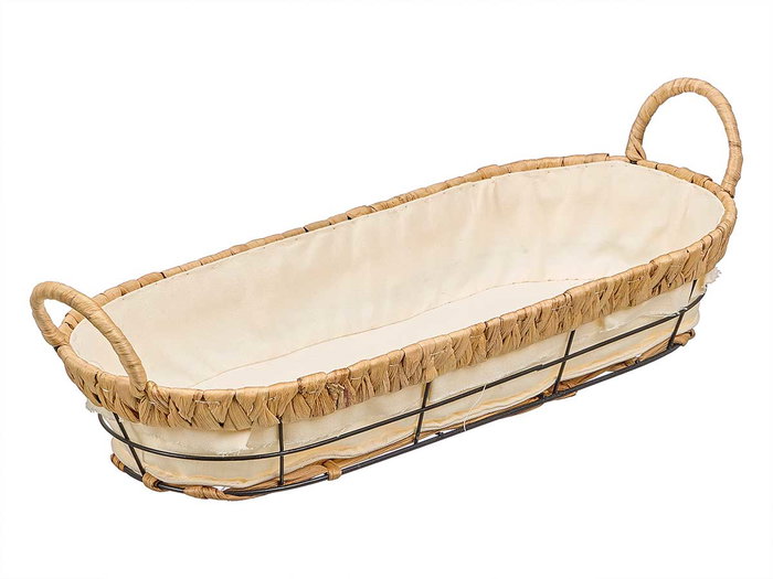 KINVARA Cesta Metal Ovalada Tela Beige KINVARA Cesta Metal Ovalada Tela Beige