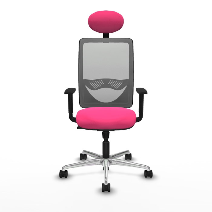 PIQUERAS Y CRESPO Silla de oficina Zulema Rosa y Gris con Mecanismo Sincro PIQUERAS Y CRESPO Silla de oficina Zulema Rosa y Gris con Mecanismo Sincro