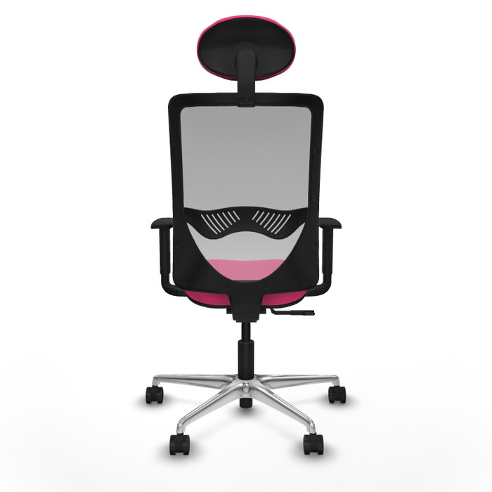 PIQUERAS Y CRESPO Silla de oficina Zulema Rosa y Gris con Mecanismo Sincro PIQUERAS Y CRESPO Silla de oficina Zulema Rosa y Gris con Mecanismo Sincro