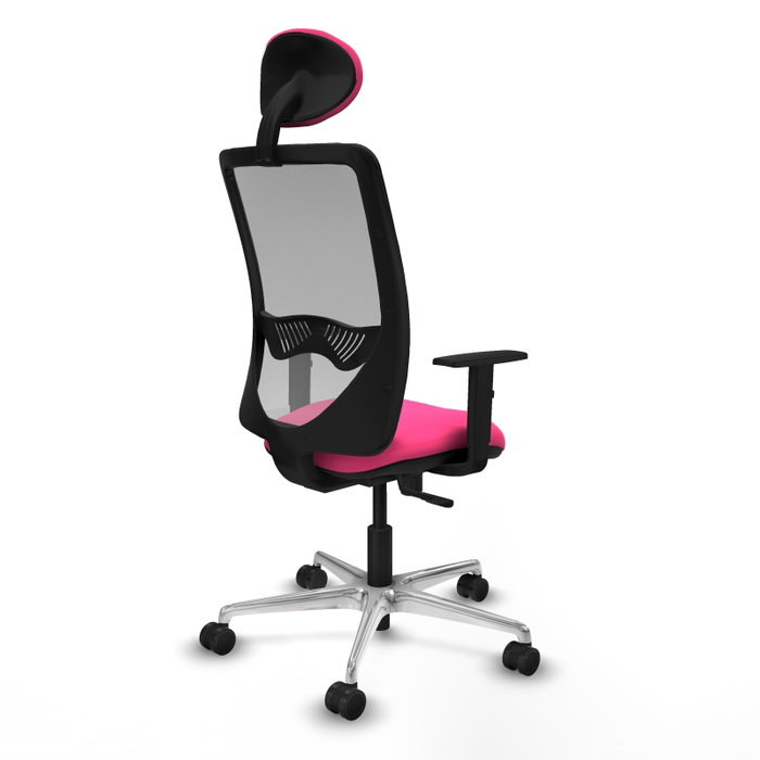 PIQUERAS Y CRESPO Silla de oficina Zulema Rosa y Gris con Mecanismo Sincro PIQUERAS Y CRESPO Silla de oficina Zulema Rosa y Gris con Mecanismo Sincro