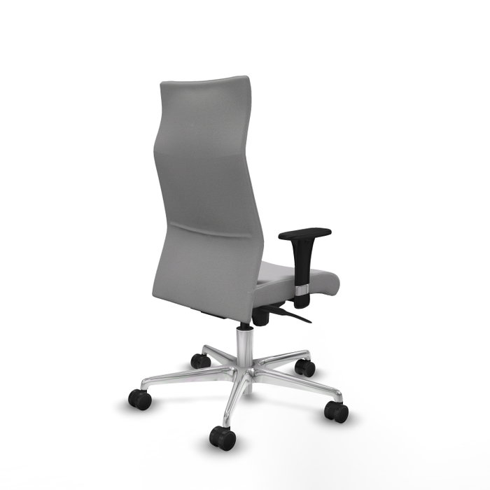 PIQUERAS Y CRESPO Sillón Albacete Gris Claro con Mecanismo Sincro y Base de Aluminio